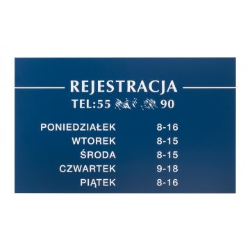 Engraved Information Sign - Blue Engraving Laminate - SZ142 - Size 400x250mm