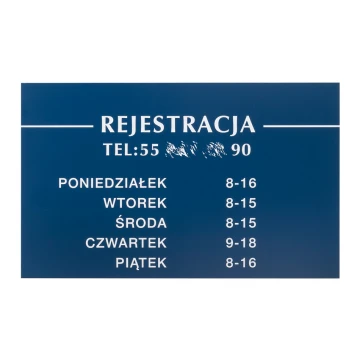 Engraved Information Sign - Blue Engraving Laminate - SZ142 - Size 400x250mm