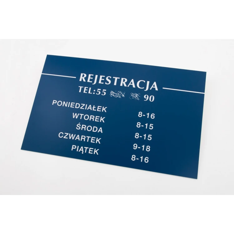 Engraved Information Sign - Blue Engraving Laminate - SZ142 - Size 400x250mm
