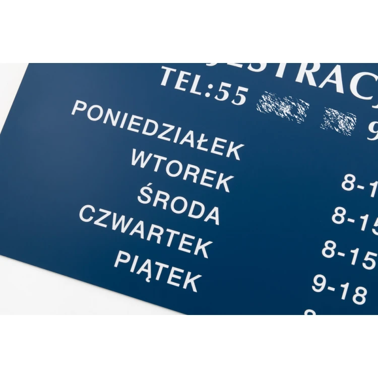 Engraved Information Sign - Blue Engraving Laminate - SZ142 - Size 400x250mm