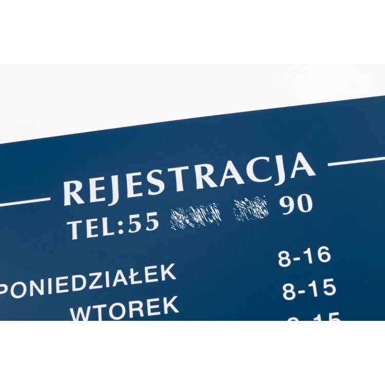 Engraved Information Sign - Blue Engraving Laminate - SZ142 - Size 400x250mm