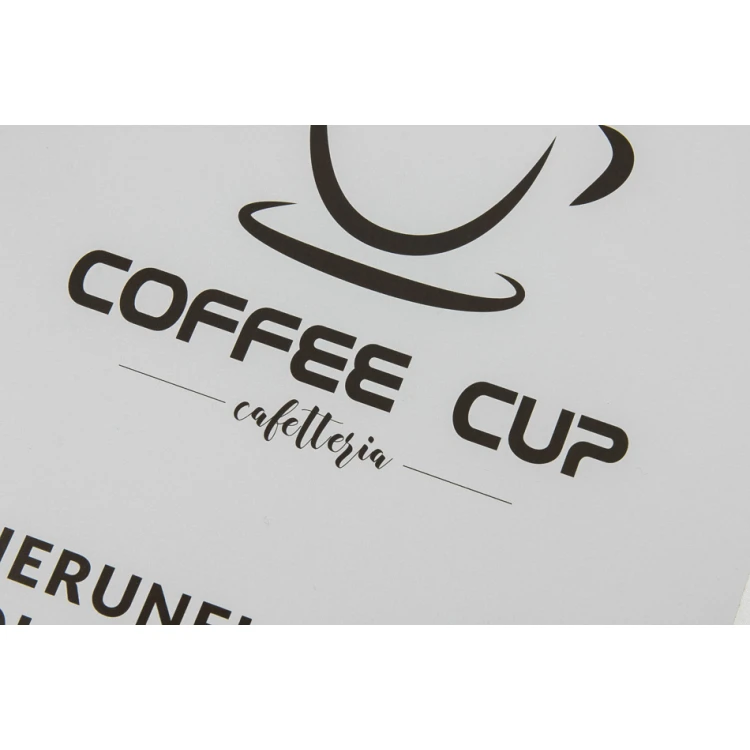 Information sign - queue direction - size 210x297mm (A4) - DIBOND MAT 3mm - UV print - SZUV010