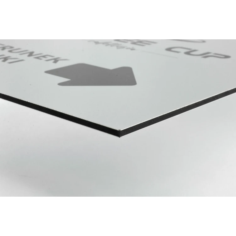 Information sign - queue direction - size 210x297mm (A4) - DIBOND MAT 3mm - UV print - SZUV010