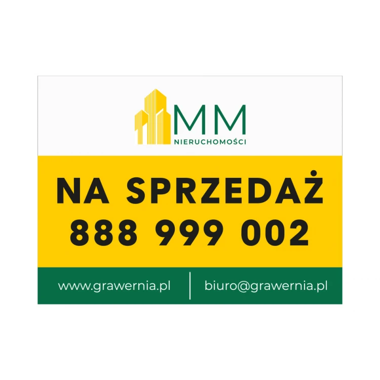 Information sign for sale for real estate offices - size 800x600mm - PVC - UV print - SZUV029
