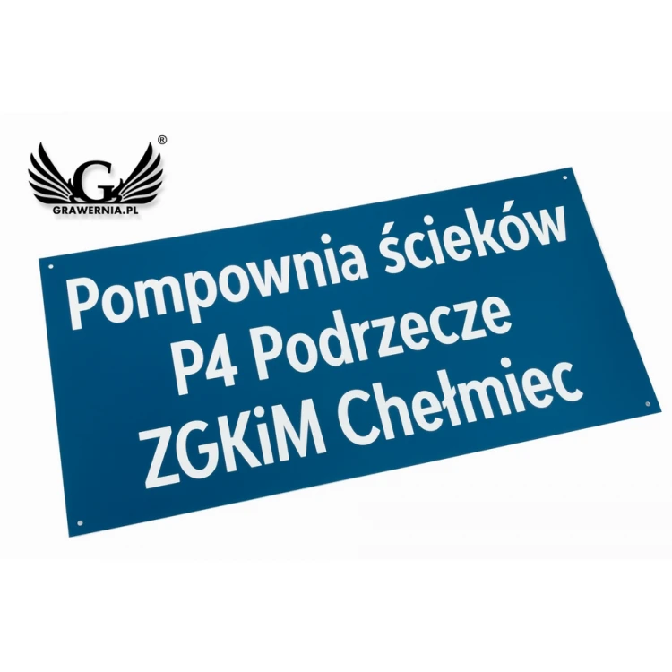 Engraved Information Plaque - Blue Laminate - SZ129 - Size 600x300mm