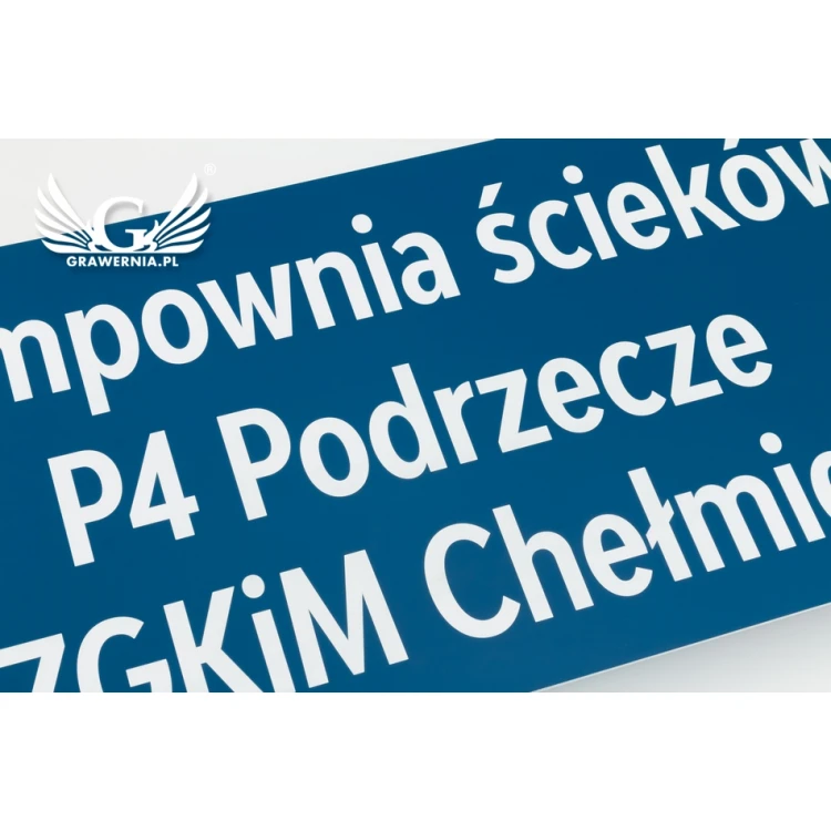 Engraved Information Plaque - Blue Laminate - SZ129 - Size 600x300mm