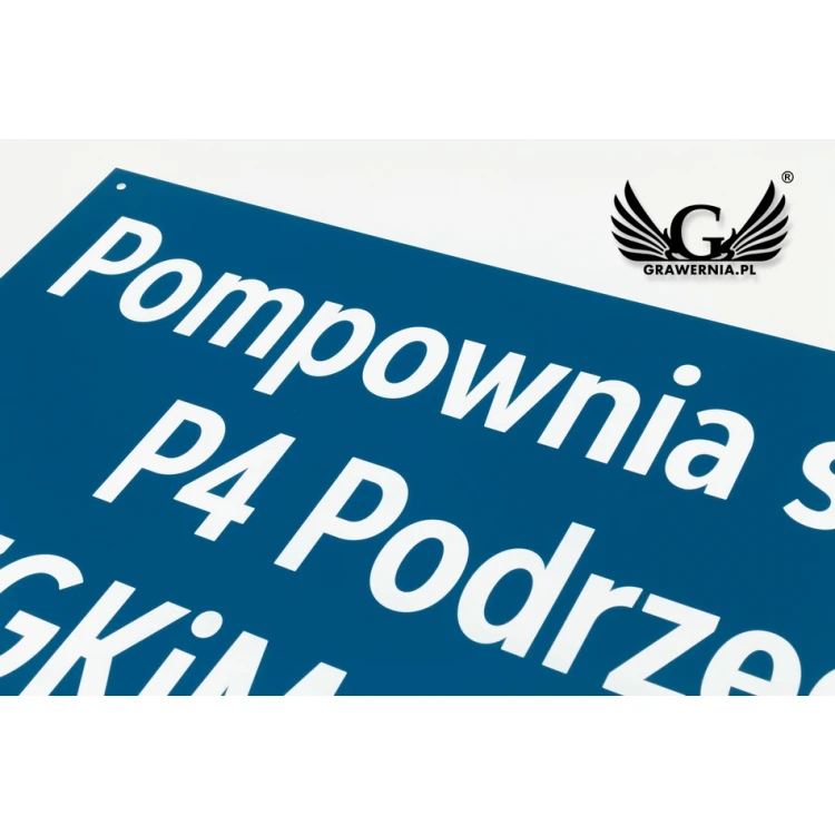 Engraved Information Plaque - Blue Laminate - SZ129 - Size 600x300mm