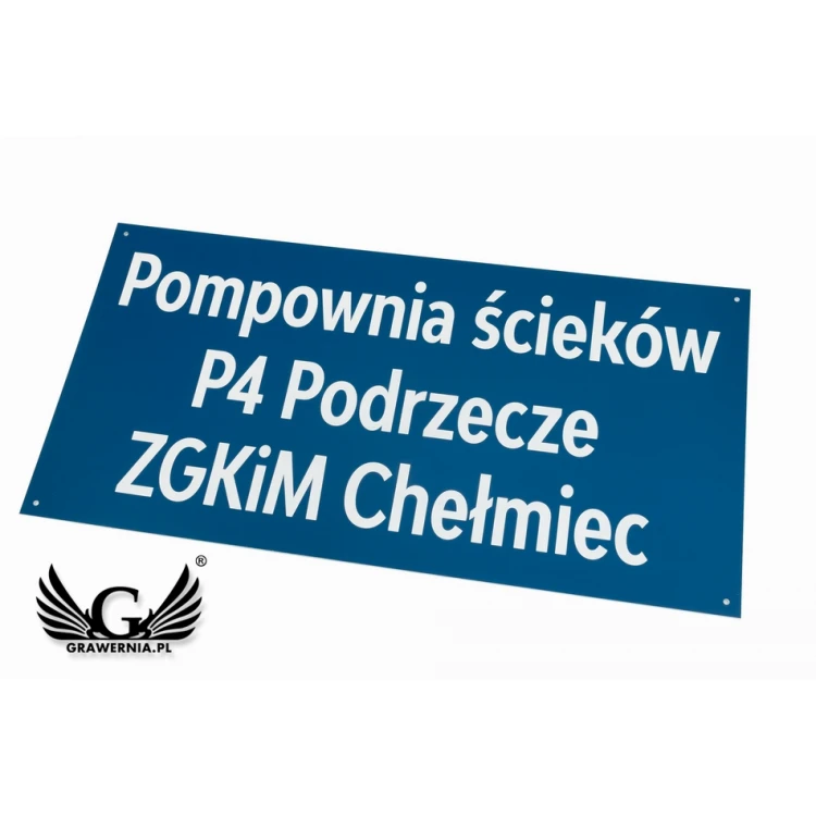Engraved Information Plaque - Blue Laminate - SZ129 - Size 600x300mm