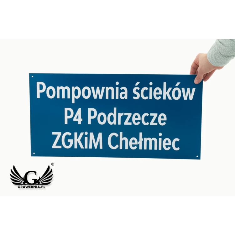 Engraved Information Plaque - Blue Laminate - SZ129 - Size 600x300mm