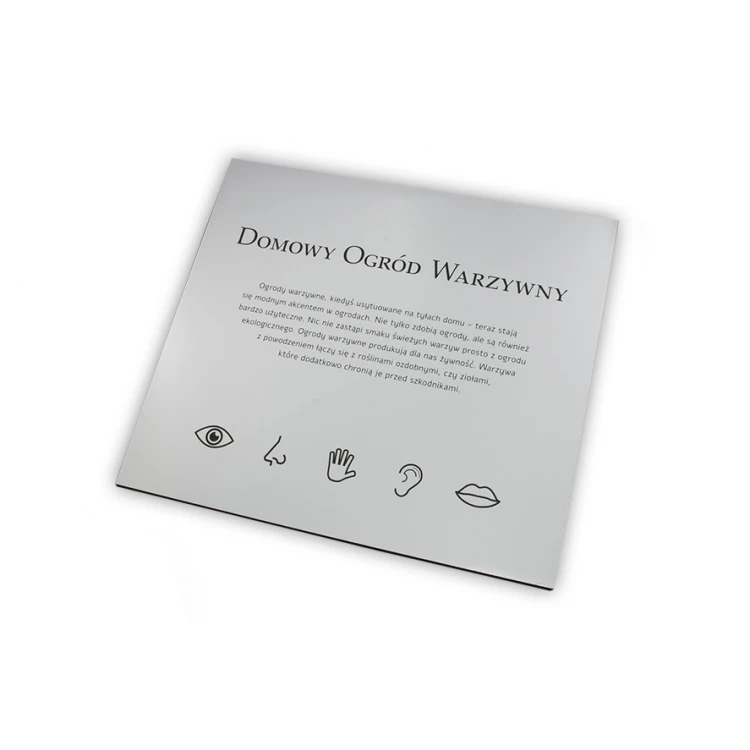 Information Sign - Matte Silver Engraving Laminate - Size 450x400mm - SZ116