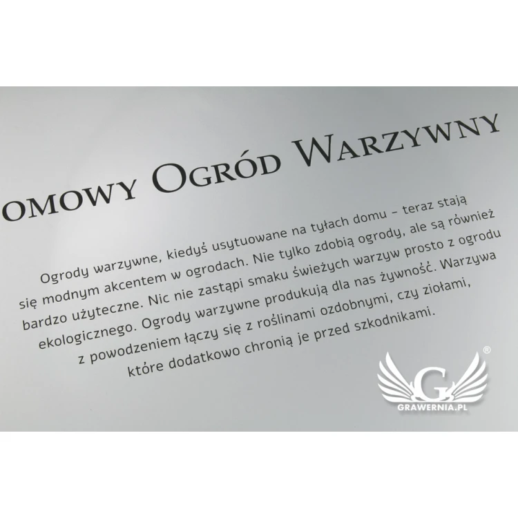 Information Sign - Matte Silver Engraving Laminate - Size 450x400mm - SZ116
