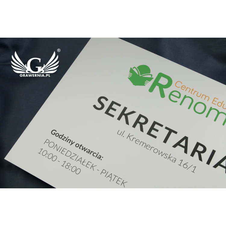 Information Sign - size 420x297mm (A3) - anodized aluminum 2mm - UV print - SZUV012