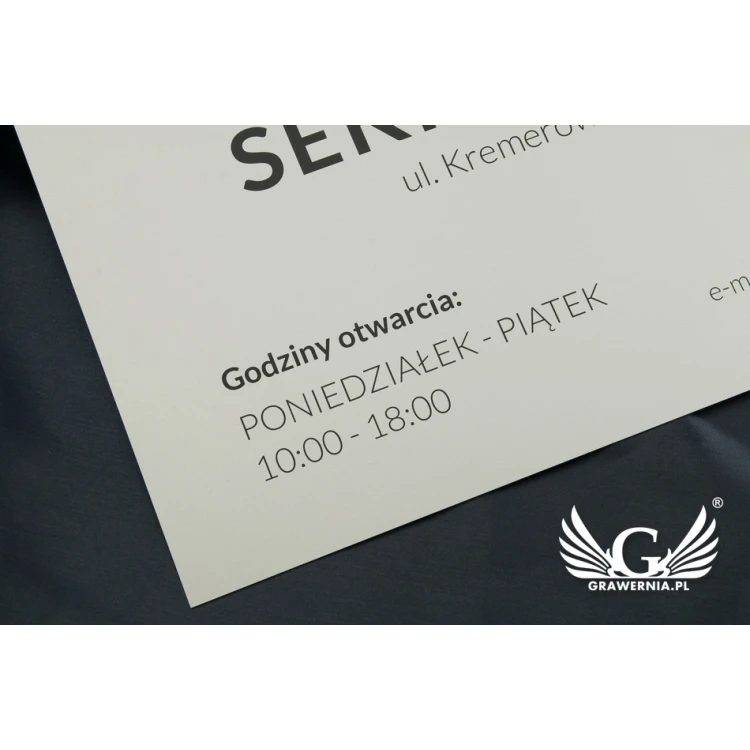 Information Sign - size 420x297mm (A3) - anodized aluminum 2mm - UV print - SZUV012