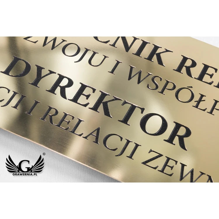 Brass Information Plaque - Polished, CNC Engraved Blackened - SZ134 - Size 430x130mm