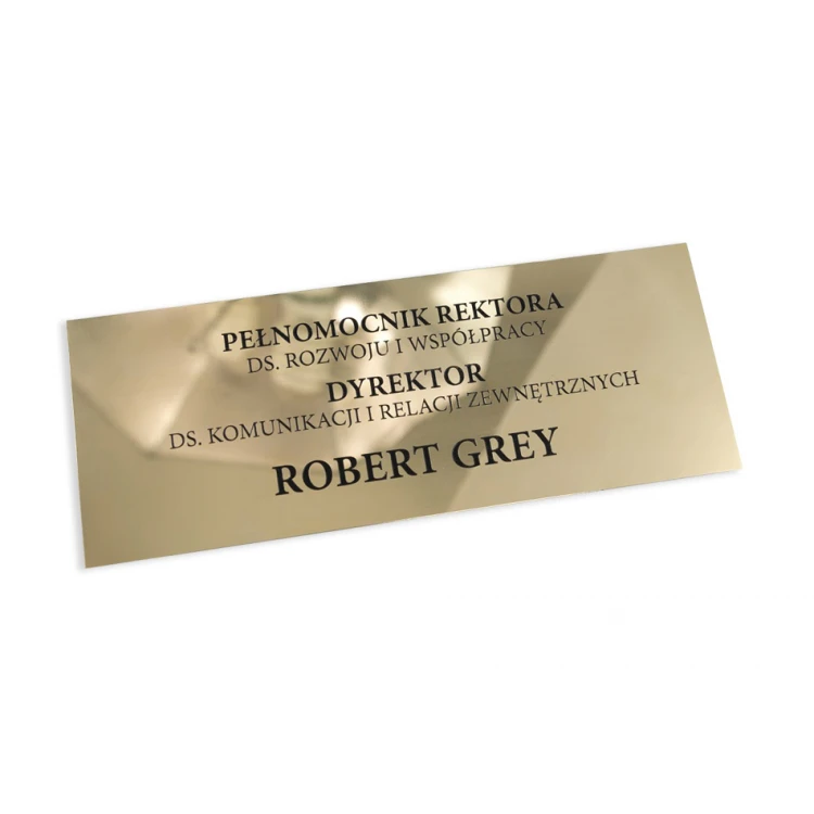 Brass Information Plaque, Polished Brass Plate - CNC Engraved Blackened - SZ135 - Dimensions 300x115mm