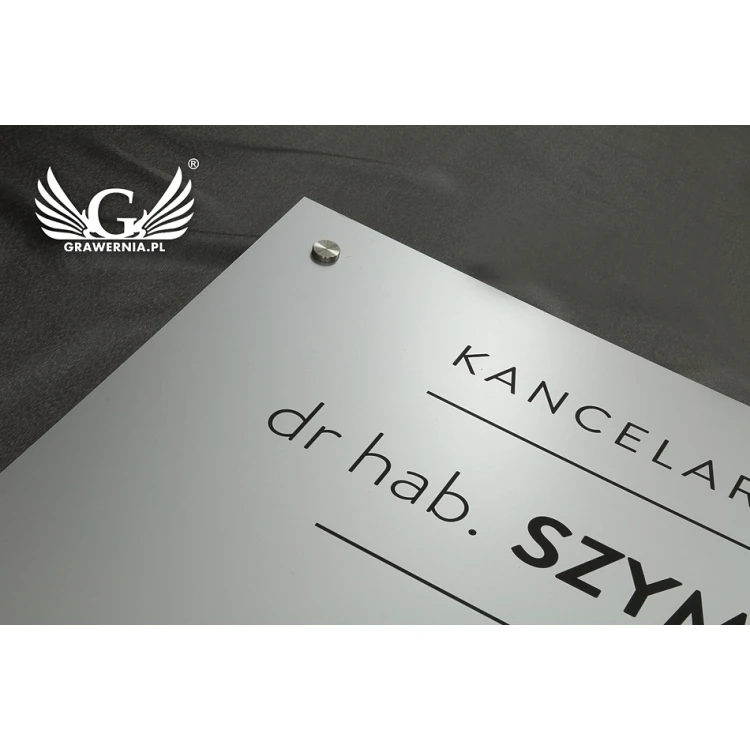 LAW OFFICE SIGN - silver laminate - SZ075 - size 800x440mm