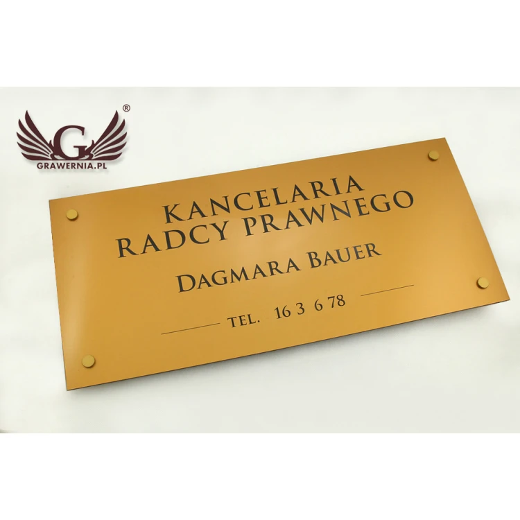 LEGAL ADVISOR'S OFFICE SIGN - gold laminate - SZ093 - size 600x300mm
