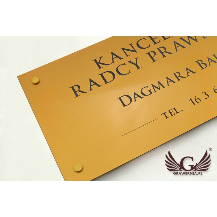LEGAL ADVISOR'S OFFICE SIGN - gold laminate - SZ093 - size 600x300mm