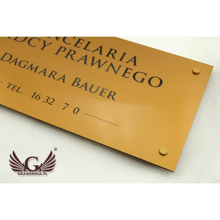 LEGAL ADVISOR'S OFFICE SIGN - gold laminate - SZ093 - size 600x300mm