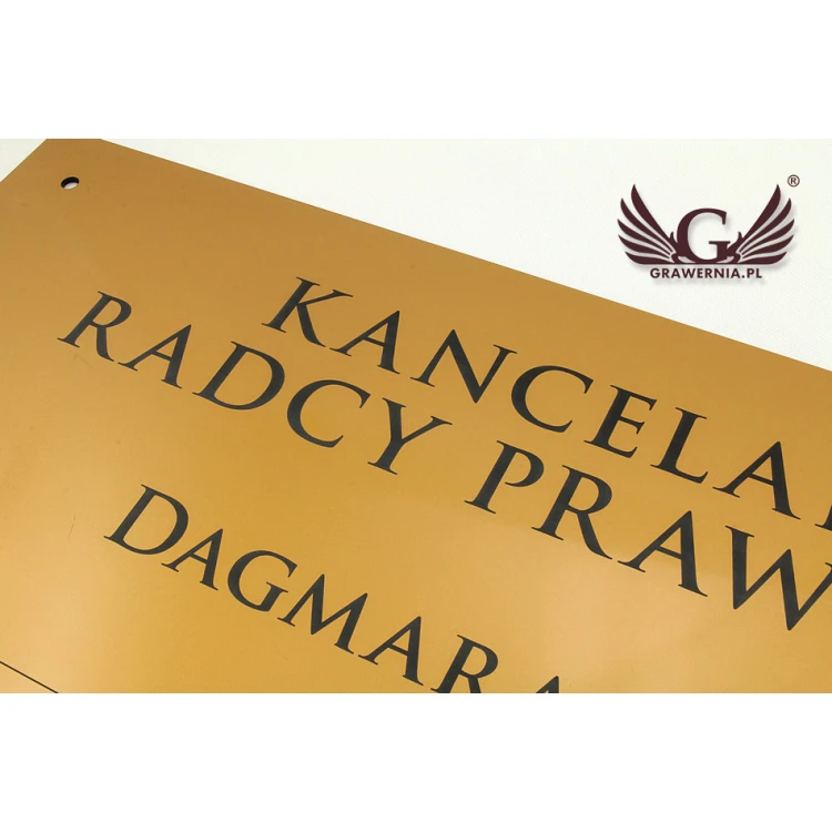 LEGAL ADVISOR'S OFFICE SIGN - gold laminate - SZ093 - size 600x300mm