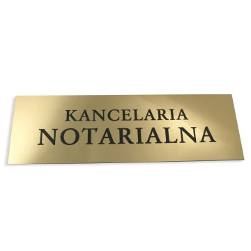 NOTARY OFFICE SIGN - SZ031 - gold - size 50x17.5cm