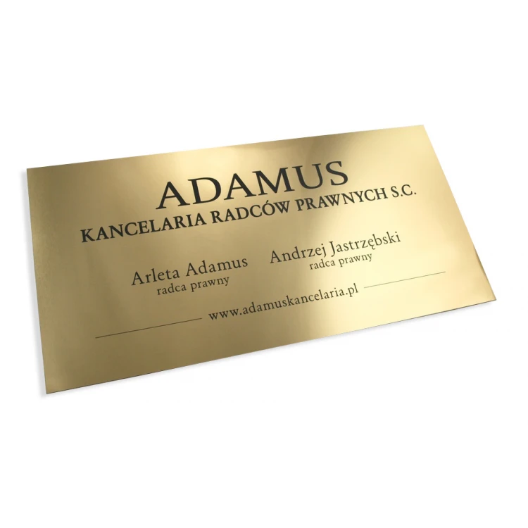 PLAQUE LAWYERS' OFFICE - gold - SZ033 - size 60x30cm
