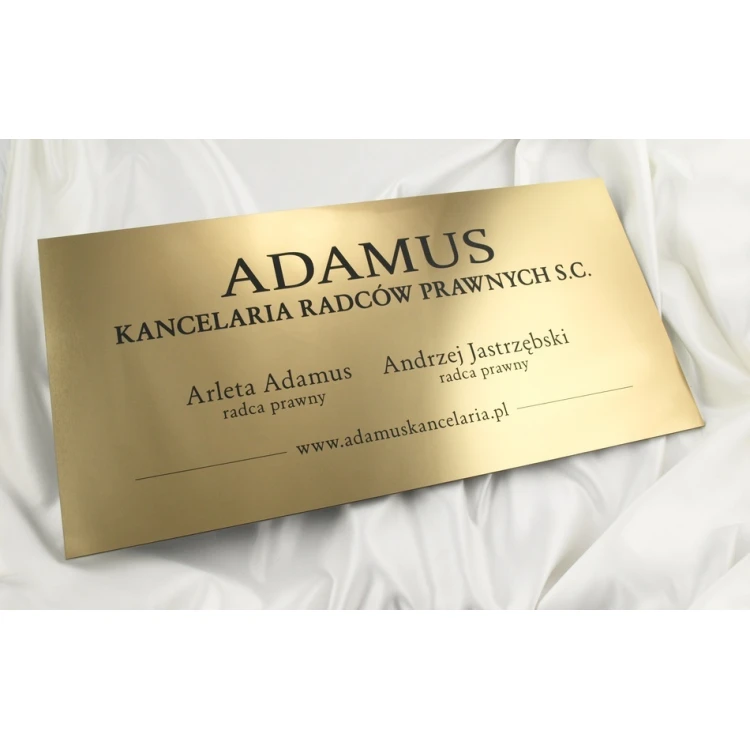 PLAQUE LAWYERS' OFFICE - gold - SZ033 - size 60x30cm