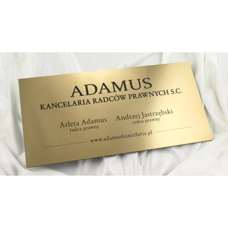 PLAQUE LAWYERS' OFFICE - gold - SZ033 - size 60x30cm