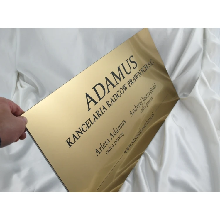 PLAQUE LAWYERS' OFFICE - gold - SZ033 - size 60x30cm