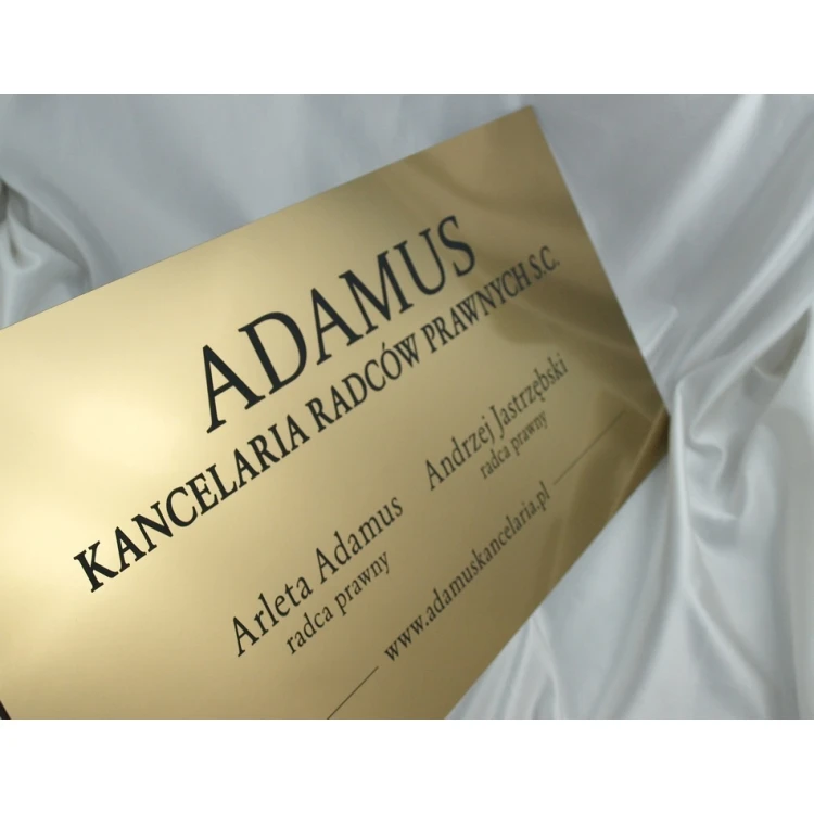 PLAQUE LAWYERS' OFFICE - gold - SZ033 - size 60x30cm