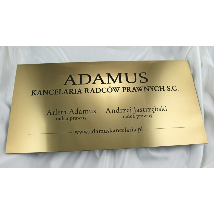 PLAQUE LAWYERS' OFFICE - gold - SZ033 - size 60x30cm