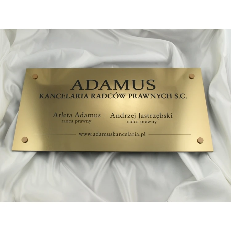 PLAQUE LAWYERS' OFFICE - gold - SZ033 - size 60x30cm