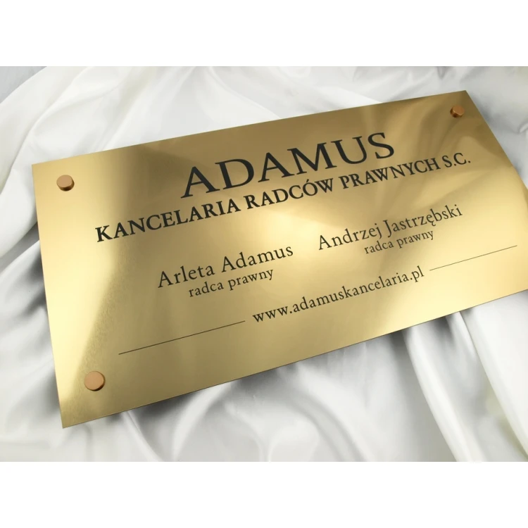 PLAQUE LAWYERS' OFFICE - gold - SZ033 - size 60x30cm
