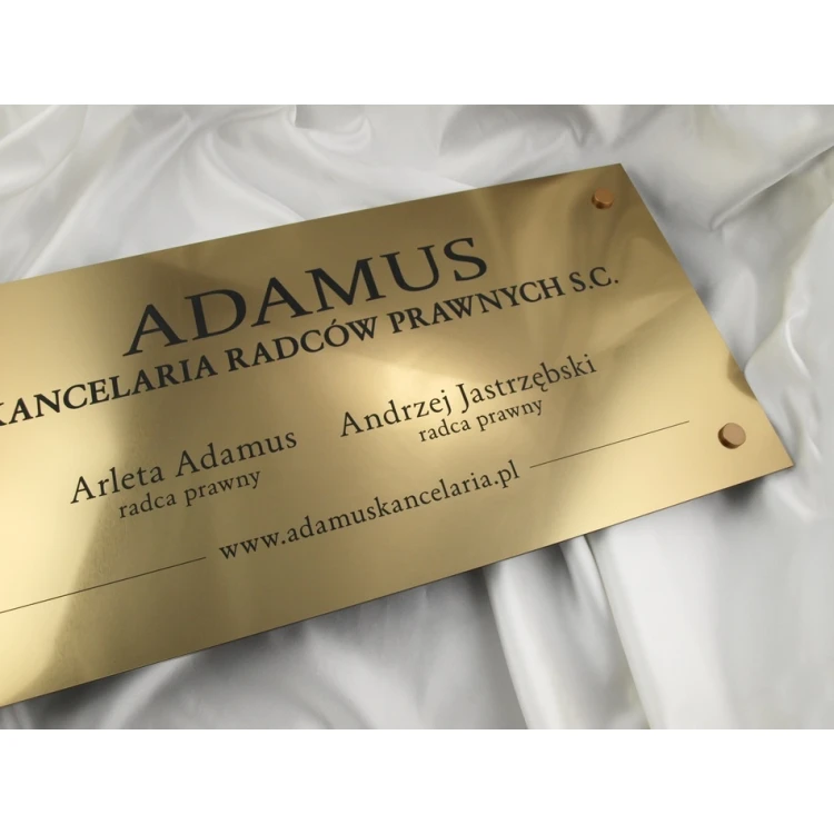 PLAQUE LAWYERS' OFFICE - gold - SZ033 - size 60x30cm