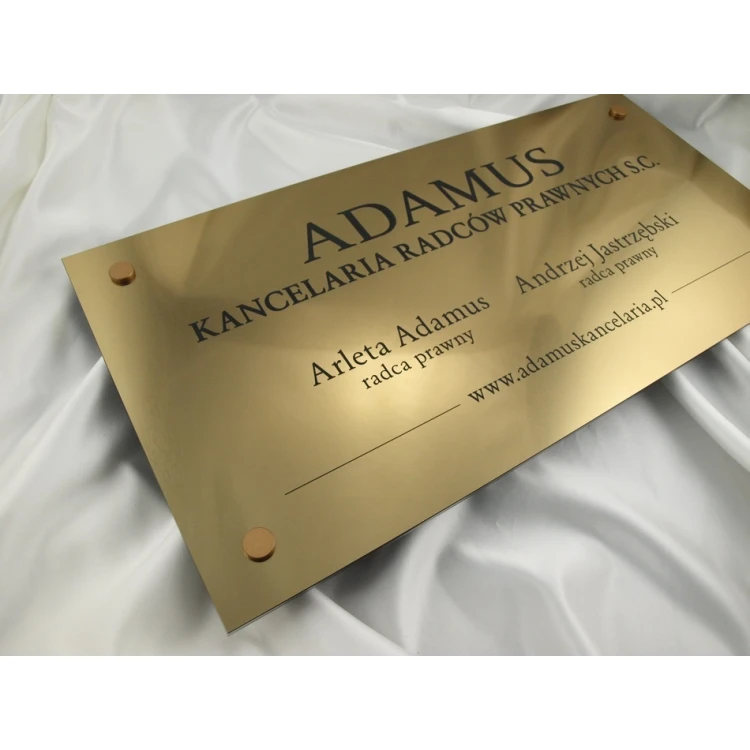 PLAQUE LAWYERS' OFFICE - gold - SZ033 - size 60x30cm