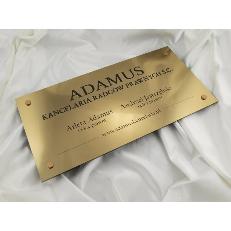 PLAQUE LAWYERS' OFFICE - gold - SZ033 - size 60x30cm