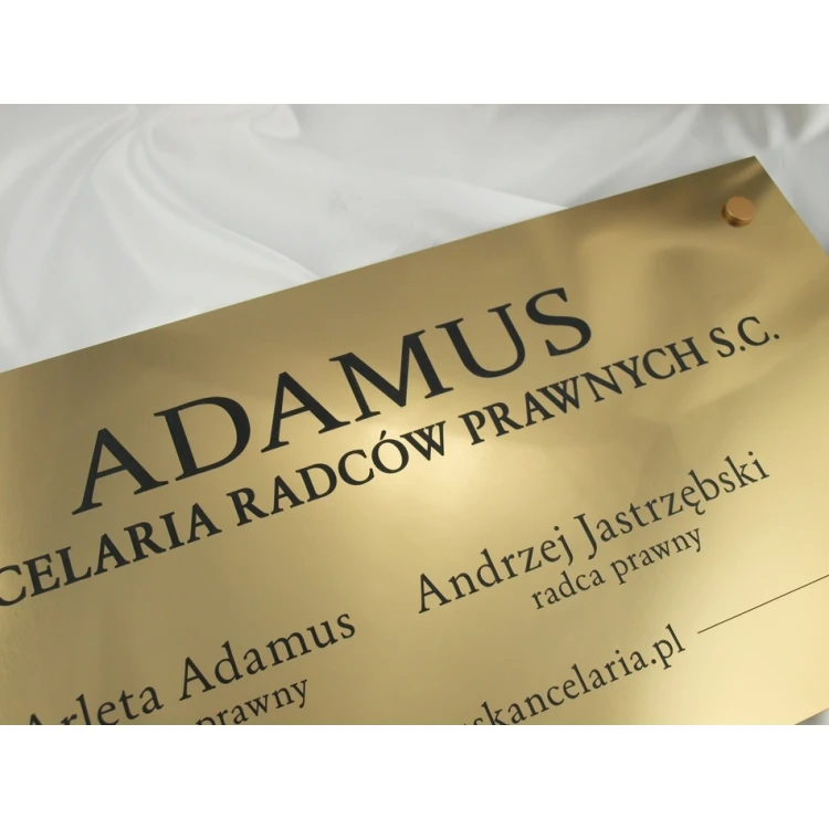 PLAQUE LAWYERS' OFFICE - gold - SZ033 - size 60x30cm