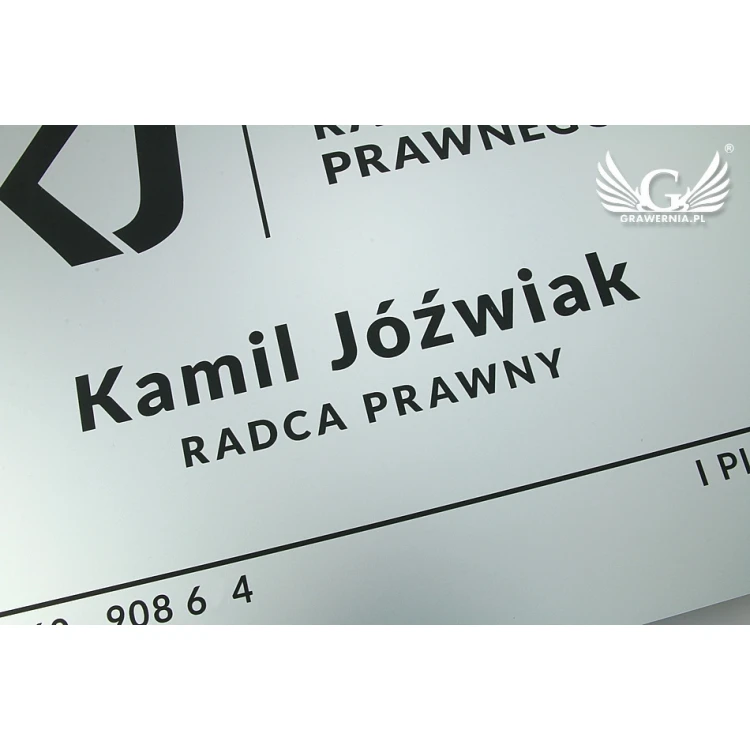 LEGAL ADVISOR'S OFFICE SIGN - silver - SZ035 - dimensions 500x350mm