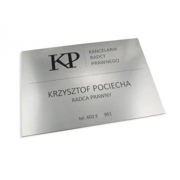 LEGAL ADVISOR'S OFFICE SIGN - silver - SZ035 - dimensions 500x350mm
