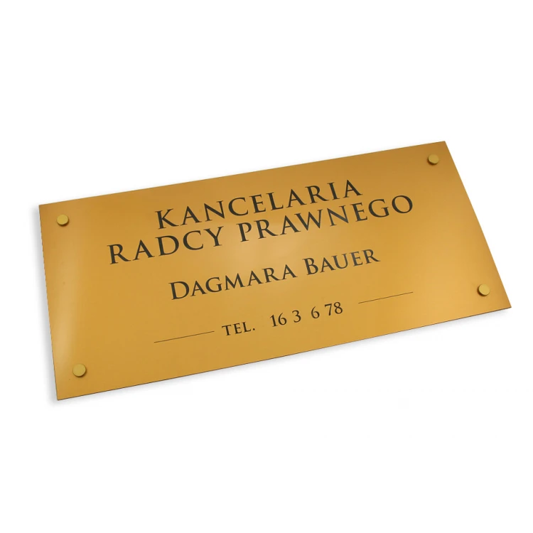 LEGAL ADVISOR'S OFFICE SIGN - gold laminate - SZ093 - size 600x300mm