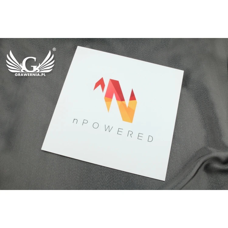 COLORED SIGN - ENGRAVING LAMINATE thickness 1.6mm - dimensions 300x300mm - UV PRINTING - SZUV002