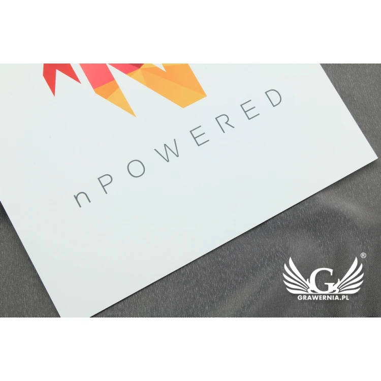 COLORED SIGN - ENGRAVING LAMINATE thickness 1.6mm - dimensions 300x300mm - UV PRINTING - SZUV002