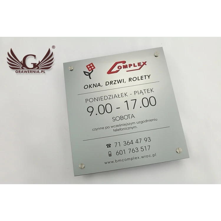 INFORMATION BOARD - ENGRAVING LAMINATE - size 275x250mm - UV PRINTING - SZUV004