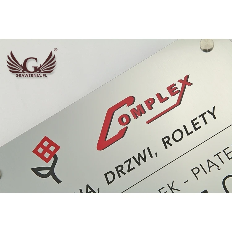 INFORMATION BOARD - ENGRAVING LAMINATE - size 275x250mm - UV PRINTING - SZUV004