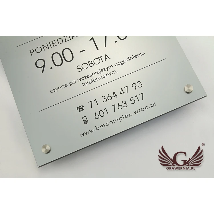 INFORMATION BOARD - ENGRAVING LAMINATE - size 275x250mm - UV PRINTING - SZUV004