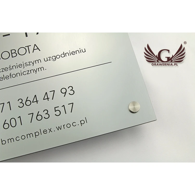 INFORMATION BOARD - ENGRAVING LAMINATE - size 275x250mm - UV PRINTING - SZUV004