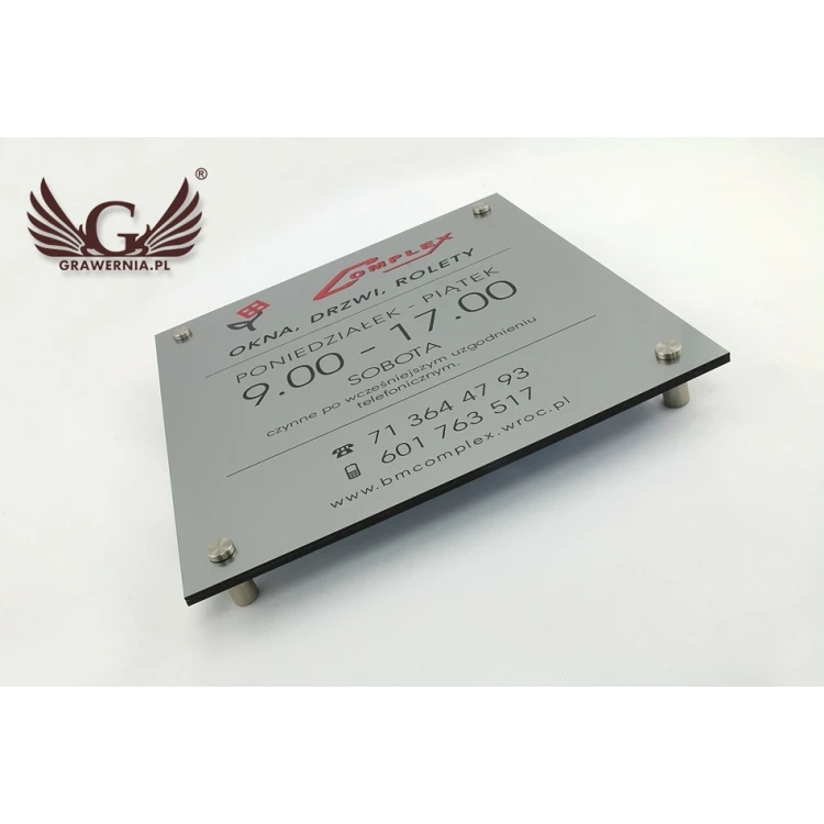 INFORMATION BOARD - ENGRAVING LAMINATE - size 275x250mm - UV PRINTING - SZUV004