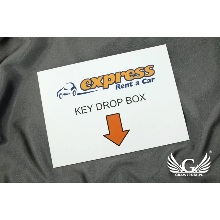 COLORED SIGN - ENGRAVING LAMINATE thickness 1.6mm - dimensions 300x220mm - UV PRINTING - SZUV005