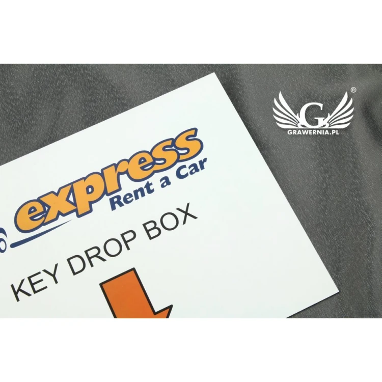 COLORED SIGN - ENGRAVING LAMINATE thickness 1.6mm - dimensions 300x220mm - UV PRINTING - SZUV005