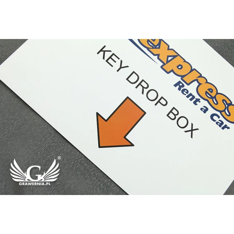 COLORED SIGN - ENGRAVING LAMINATE thickness 1.6mm - dimensions 300x220mm - UV PRINTING - SZUV005